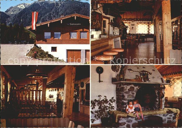 Hollersbach Pinzgau Berggasthaus Sahnealm Bar Gastraum Kaminzimmer