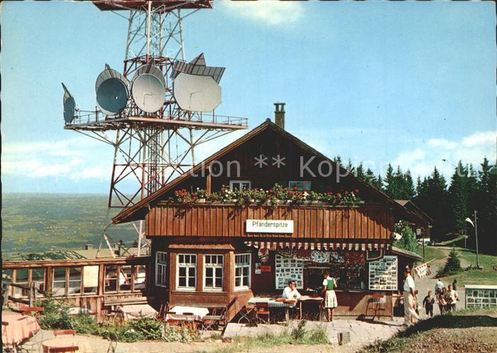 Bregenz Vorarlberg Gasthaus Pfaenderspitze mit Fernsehturm