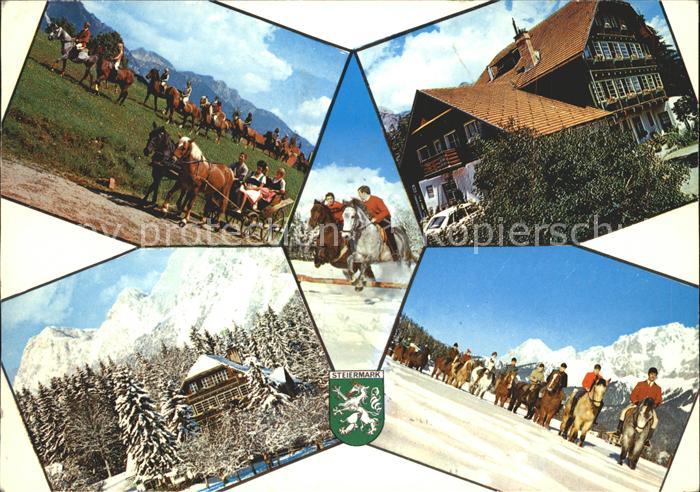 Ramsau Dachstein Steiermark Pension Brandstaetter Reitbetrieb Kutschfahrten