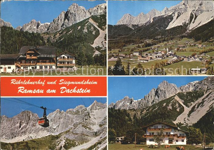 Ramsau Dachstein Steiermark Ruehrlehnerhof und Siegmundsheim Seilbahn
