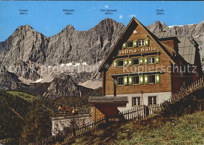 Austriahuette an der Dachstein Suedwand
