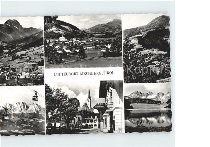 Kirchberg Tirol Panorama Teilansichten Kirche Seilbahn