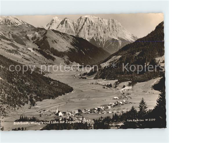 Bichlbach W?ngle und L?hn mit Zugspitze