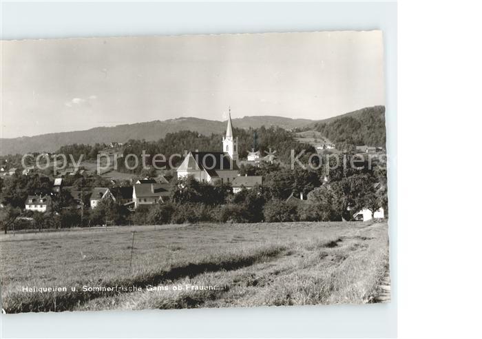 Gams Hieflau Teilansicht mit Kirche Heilquellen
