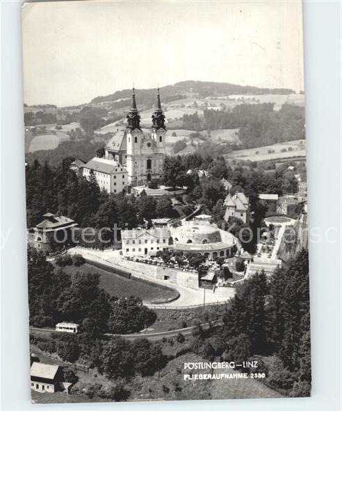 Linz Donau Poestlingberg Kirche Fliegeraufnahme