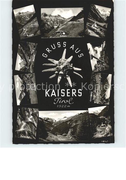 Kaisers Teilansichten mit Madau Holzgau Flexenpass Steeg Elbigenalp Wildbach Gra