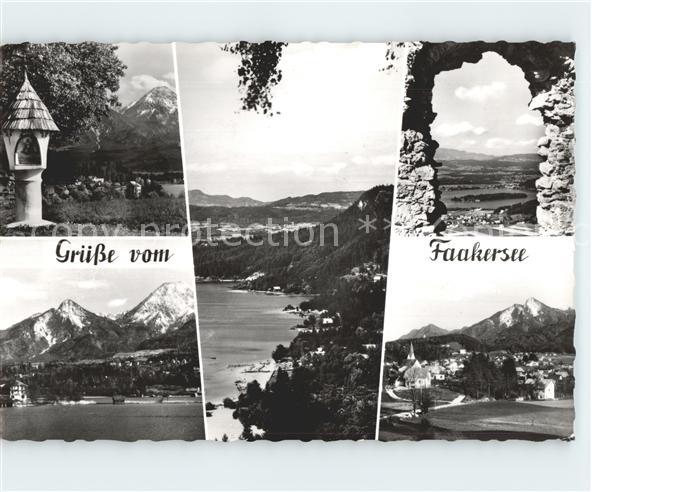 Faakersee Bildstock Seepanorama Ortsblick