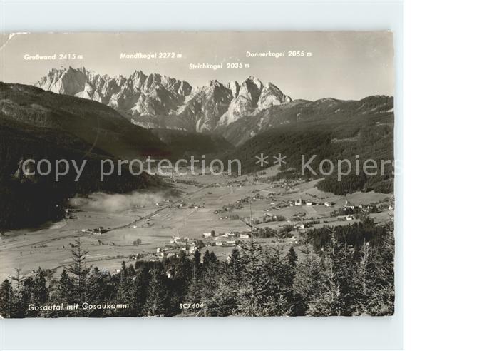 Gosau Oberoesterreich Gosautal mit Gosaukamm