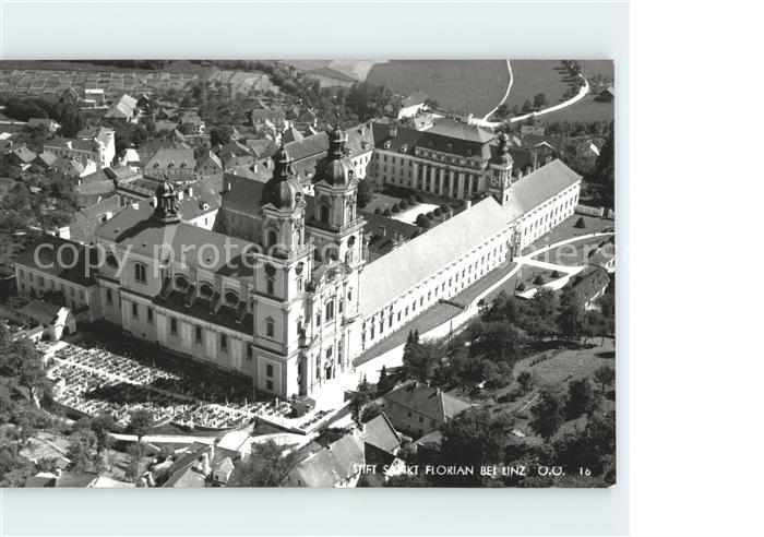 Linz Donau Stift St Florian Fliegeraufnahme