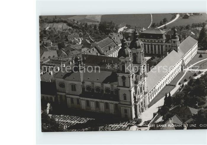 Linz Donau Stift St Florian Fliegeraufnahme