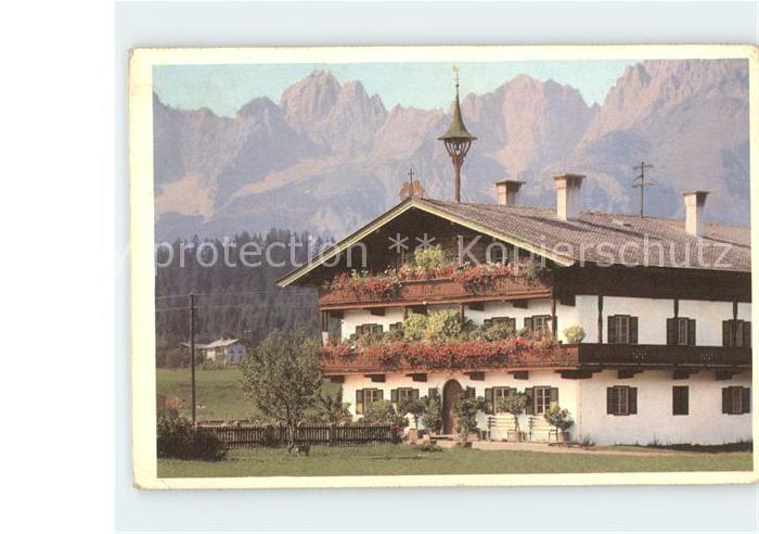 Kitzbuehel Tirol mit Wildem Kaiser Gasthof