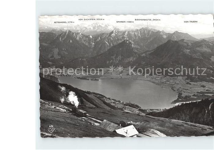 St Wolfgang Wolfgangsee Bergstation Schafberggipfel mit Dachste