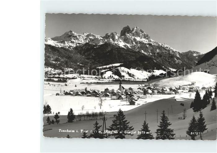 Tannheim Tirol mit Rotflüh und Gimpel