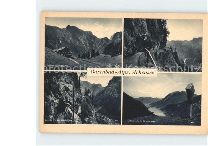 Achensee Baerenbad Alpe Teilansichten