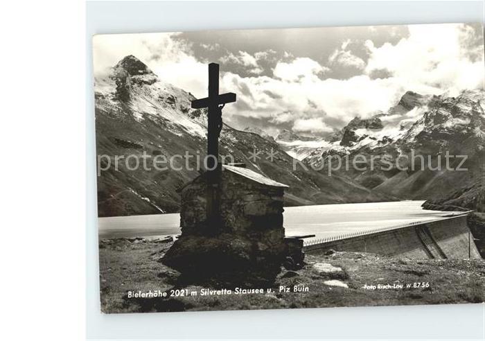 Bielerhoehe Silvretta Stausee Piz Buin Kreuz