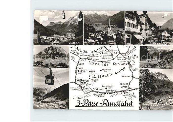Lech Vorarlberg mit Imst Reutte Lermoos Holzgau Zuers St Anton Seilbahn Lageplan