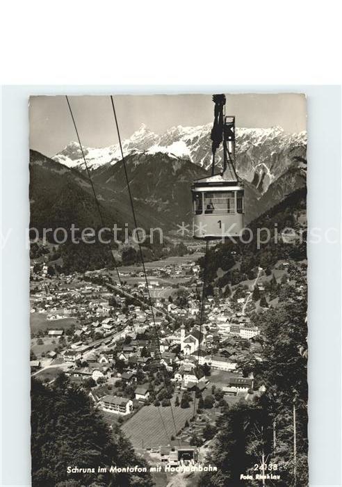 Schruns Vorarlberg Totalansicht mit Seilbahn