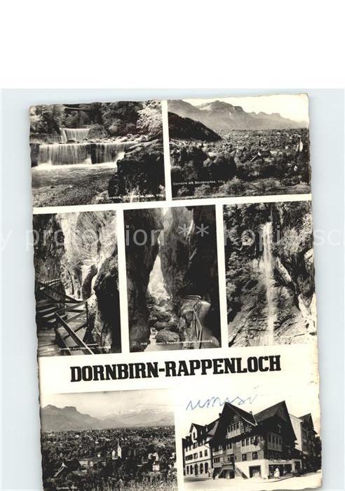 Dornbirn Vorarlberg Rappenloch Wasserfall Panorama Stadtansicht