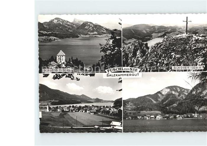 Fuschl See Salzkammergut Schloss Fuschl Schober Gipfelkreuz Seepanorama