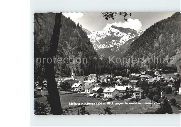 Mallnitz Kaernten Blick ins Tauerntal mit Geisel