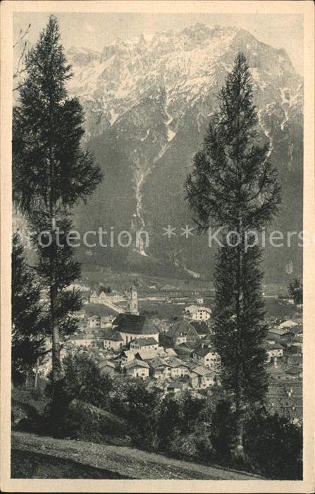 Mittenwald Karwendel Tirol Panorama mit Alpen