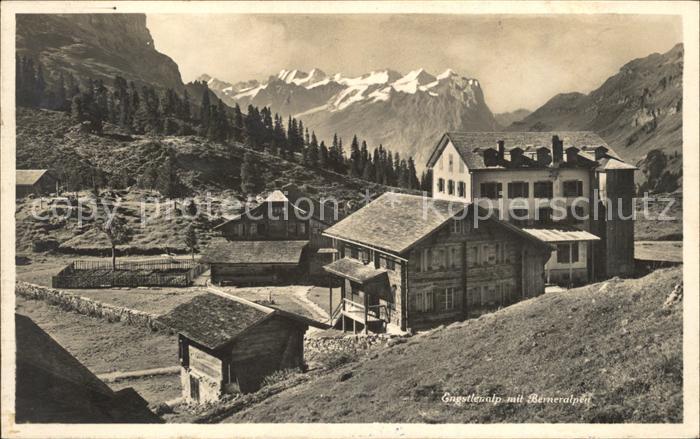 Adelboden Frutigen BE Kurhaus Engstlenalp mit Berner Alpen