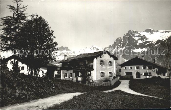 Fex Dorfpartie mit Pension Crasta Alpen