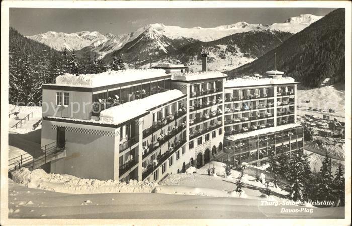 Davos Platz GR Thurgau Schaffhausen Heilstaette Winterpanorama Alpen