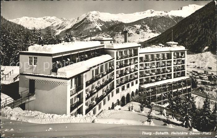 Davos Platz GR Thurgau Schaffhausen Heilstaette Winterpanorama Alpen