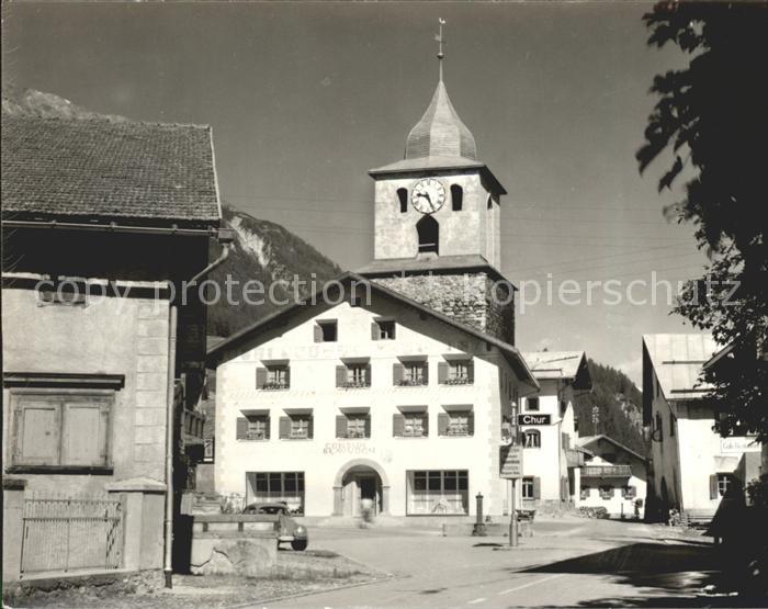 Berguen Bravuogn GR Dorfpartie Kirche