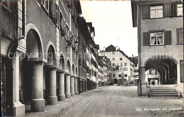 Wil SG Marktgasse mit Arkaden