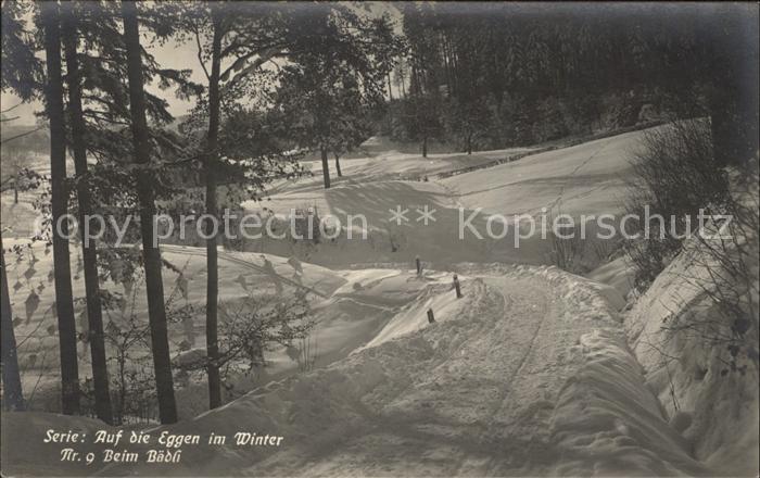 Teufen AR Serie Auf die Eggen im Winter beim Baedli Nr. 9 Winterlandschaft