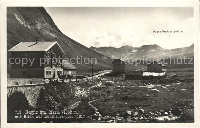 Lukmanierpass Hospiz Sta Maria Alpenpass