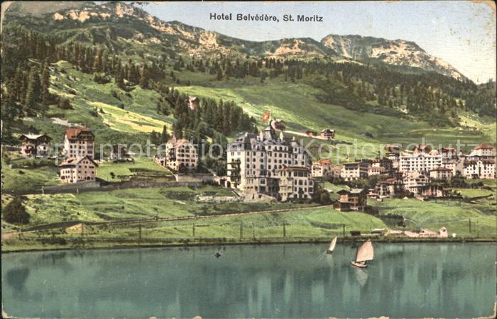 St Moritz GR Hotel Belvedere am See Segelboot