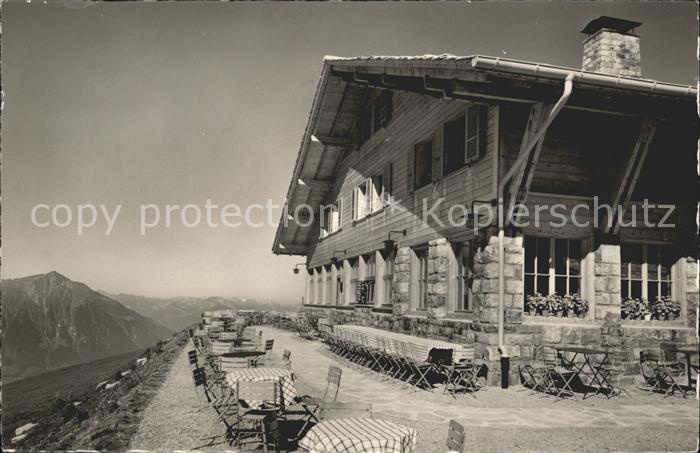 Beatenberg Berghaus Niederhorn Terrasse Fernsicht