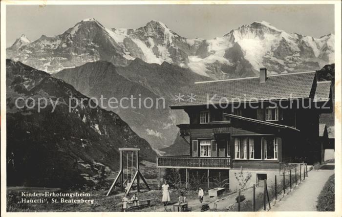 Beatenberg Kinder Erholungsheim Hauetli Alpenpanorama