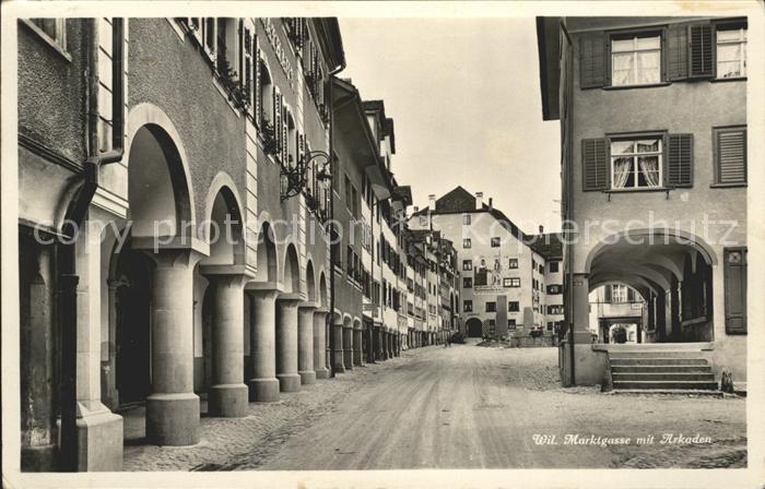 Wil SG Marktgasse mit Arkaden