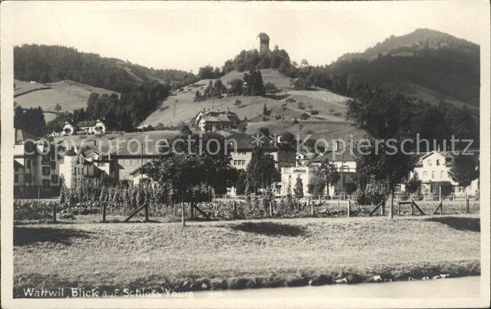 Wattwil Blick auf Schloss Yberg