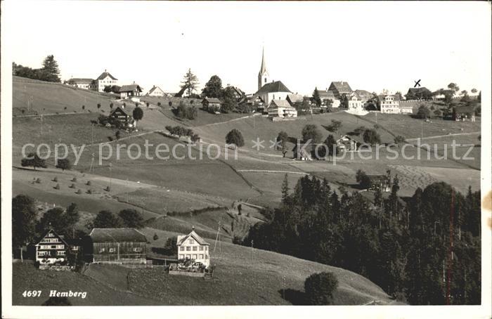 Hemberg SG Ortsansicht mit Kirche