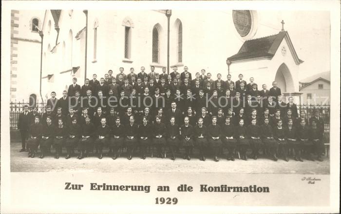 Grabs SG Konfirmation 1929 Gruppenbild