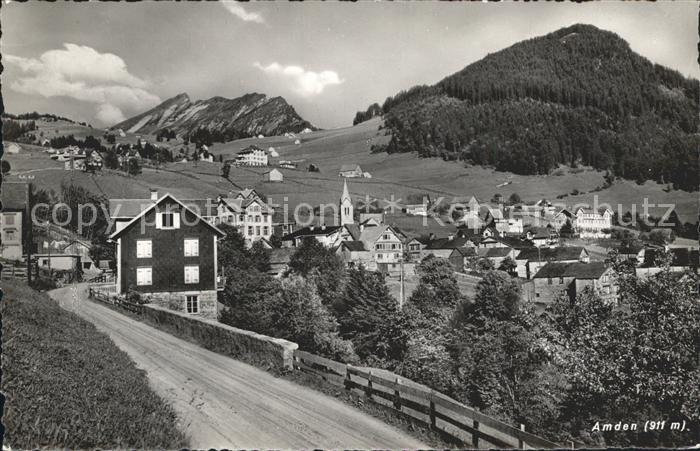 Amden Walensee SG Ortsansicht mit Kirche