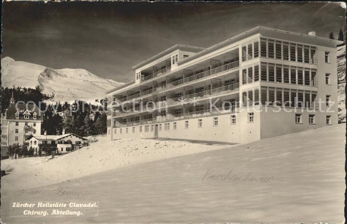 Clavadel Davos Zuercher Heilstaette Chirurgische Abteilung