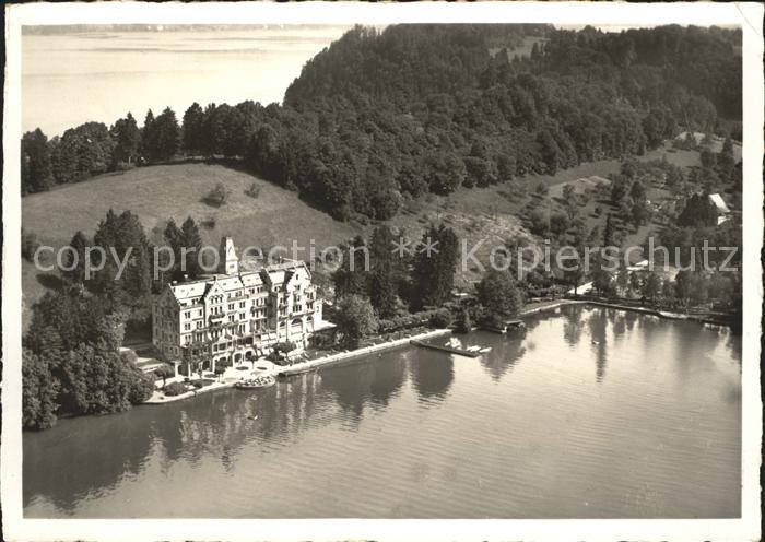 Hertenstein LU Ferien Hotel Schloss Hertenstein Vierwaldstaettersee Fliegeraufna