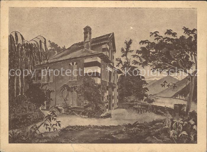Monti Locarno TI Pension Villa Paradiso Kuenstlerkarte