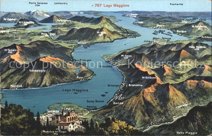 Lago Maggiore und Umgebung aus der Vogelperspektive