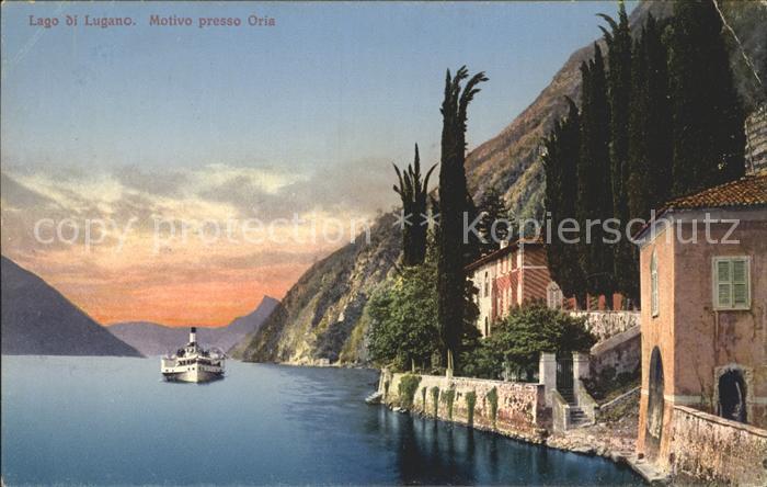 Oria Valsolda Motivo al lago Dampfer Luganersee