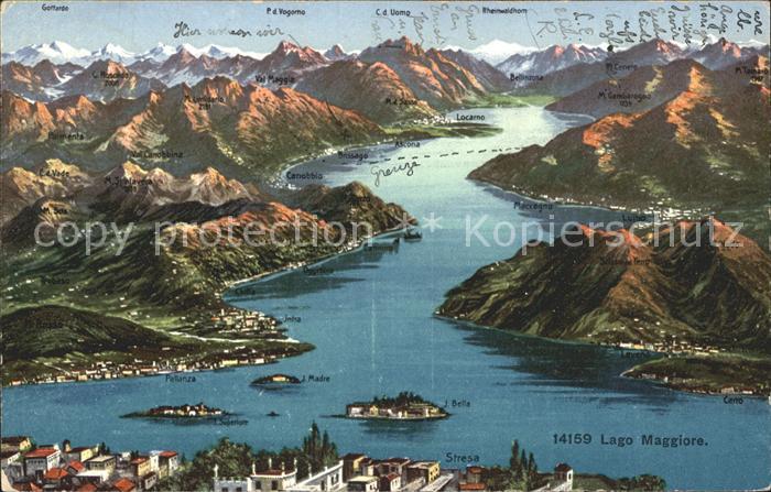 Lago Maggiore und Umgebung Alpenpanorama Vogeperspektive