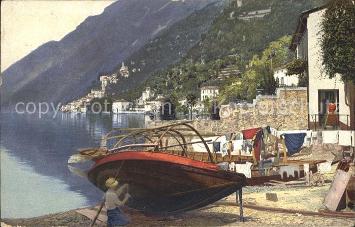 San Mamette e Albogasio Lago di Lugano Boot Luganersee