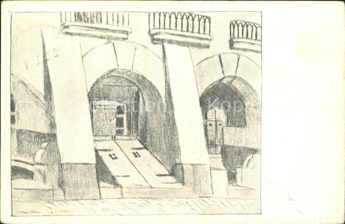 Bern BE Lauben an der Kesslergasse Kuenstlerkarte