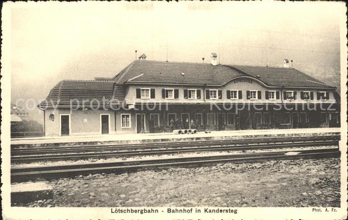 Kandersteg BE Bahnhof der Loetschbergbahn